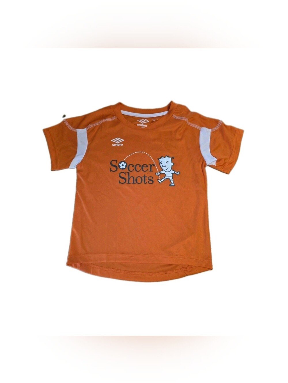 Umbro Shirt Boys Orange Soccer Jersey Tee Lightweight Wicking Small 4t Kids NEW